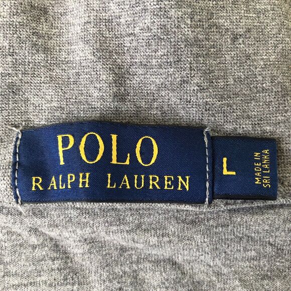 Polo Ralph Lauren 1/4 Zip Long Sleeve Heather Gray Pullover Large - Picture 3 of 12